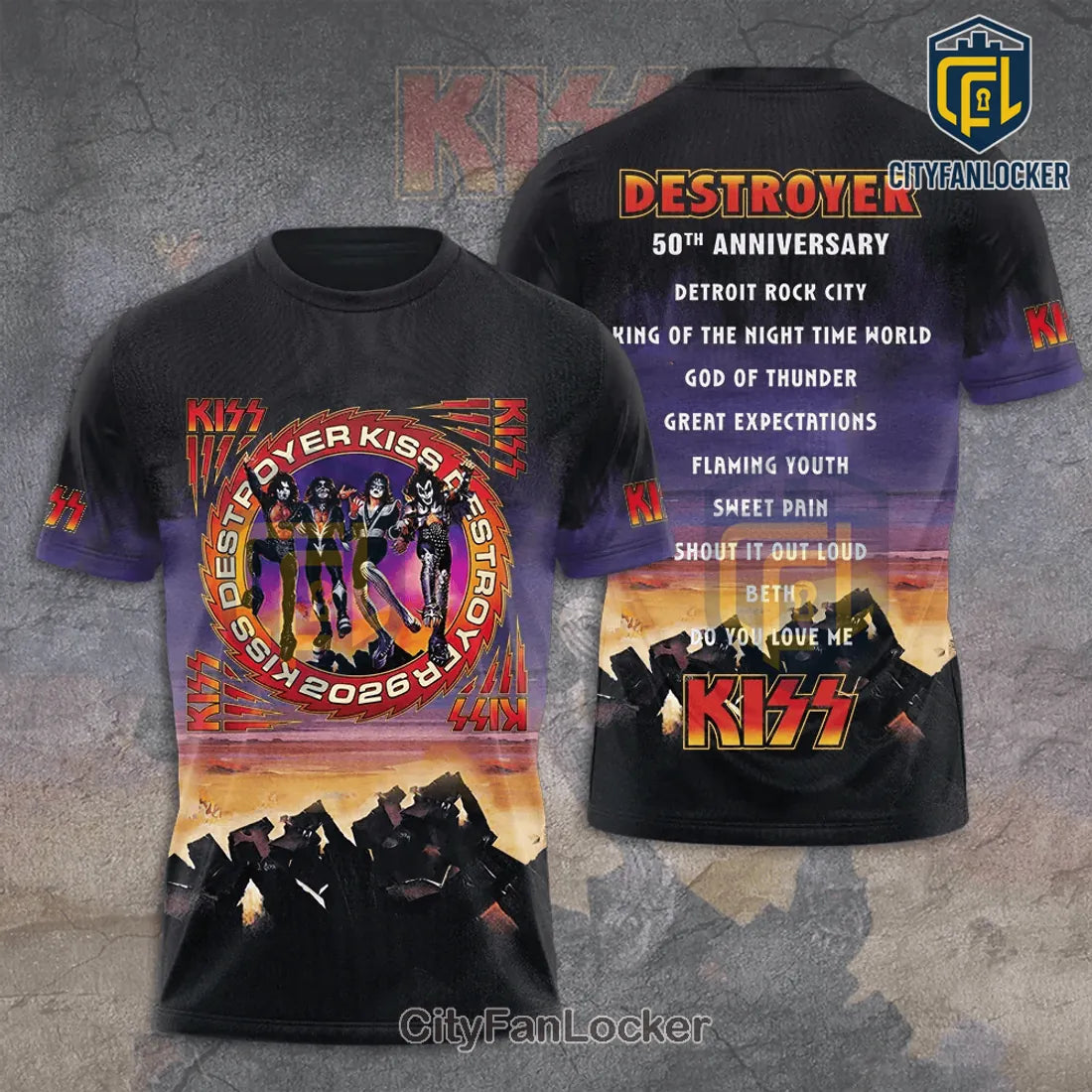 KISS Destroyer Album Art Pullover Hoodie