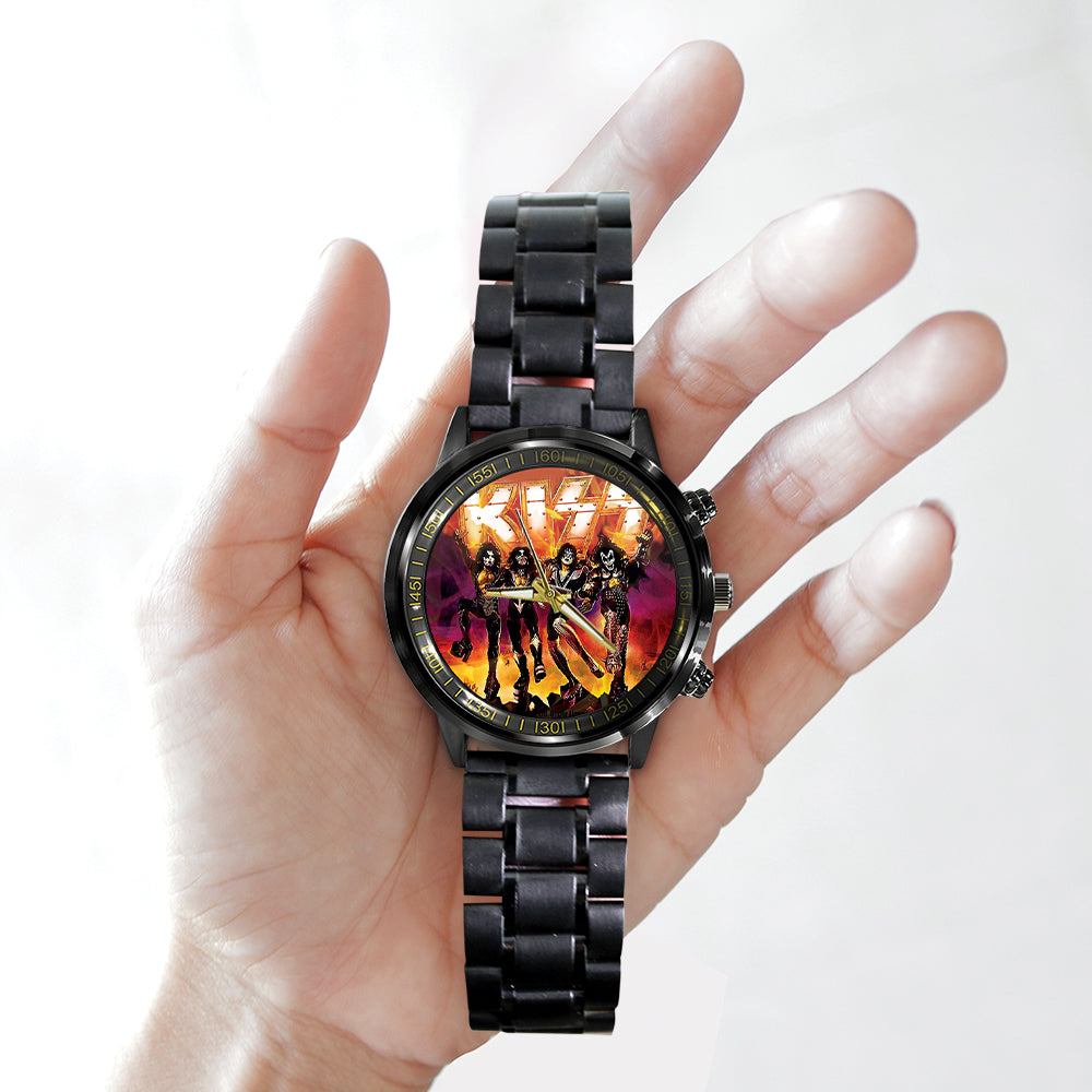 KISS Black Stainless Steel Watch - GNE 1004