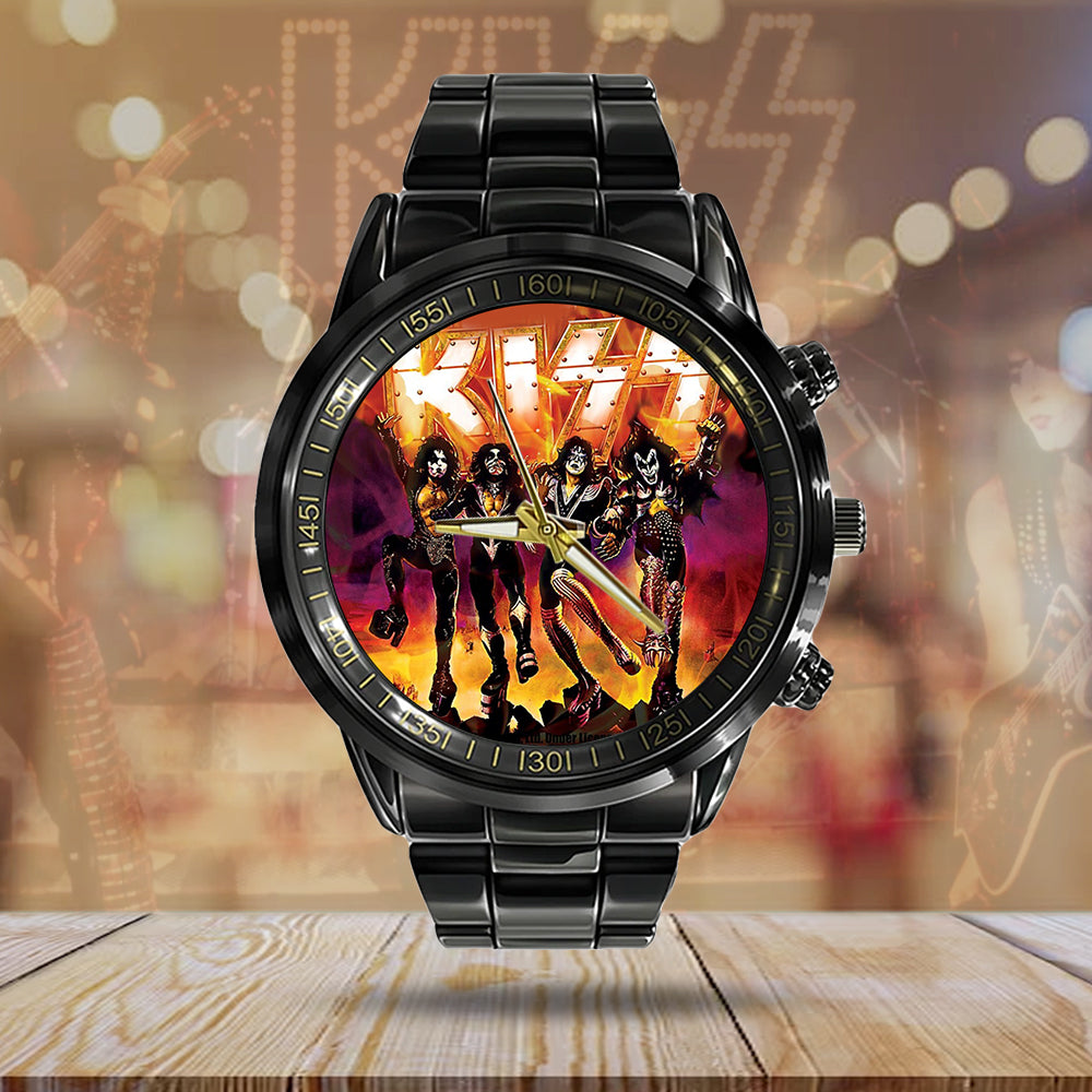 KISS Black Stainless Steel Watch - GNE 1004
