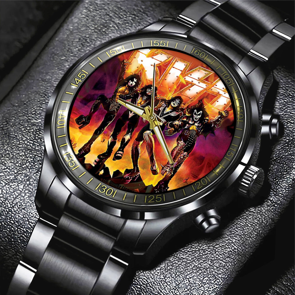 KISS Black Stainless Steel Watch - GNE 1004