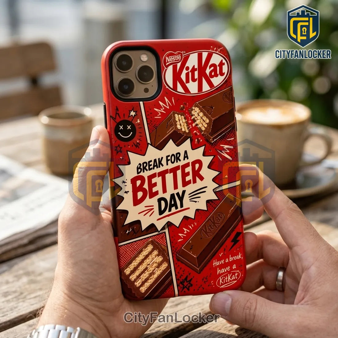 KitKat Break Time Red Slim Phone Case