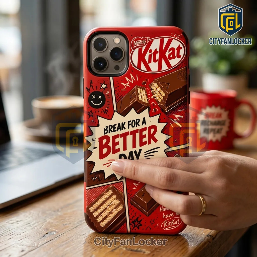 KitKat Break Time Red Slim Phone Case