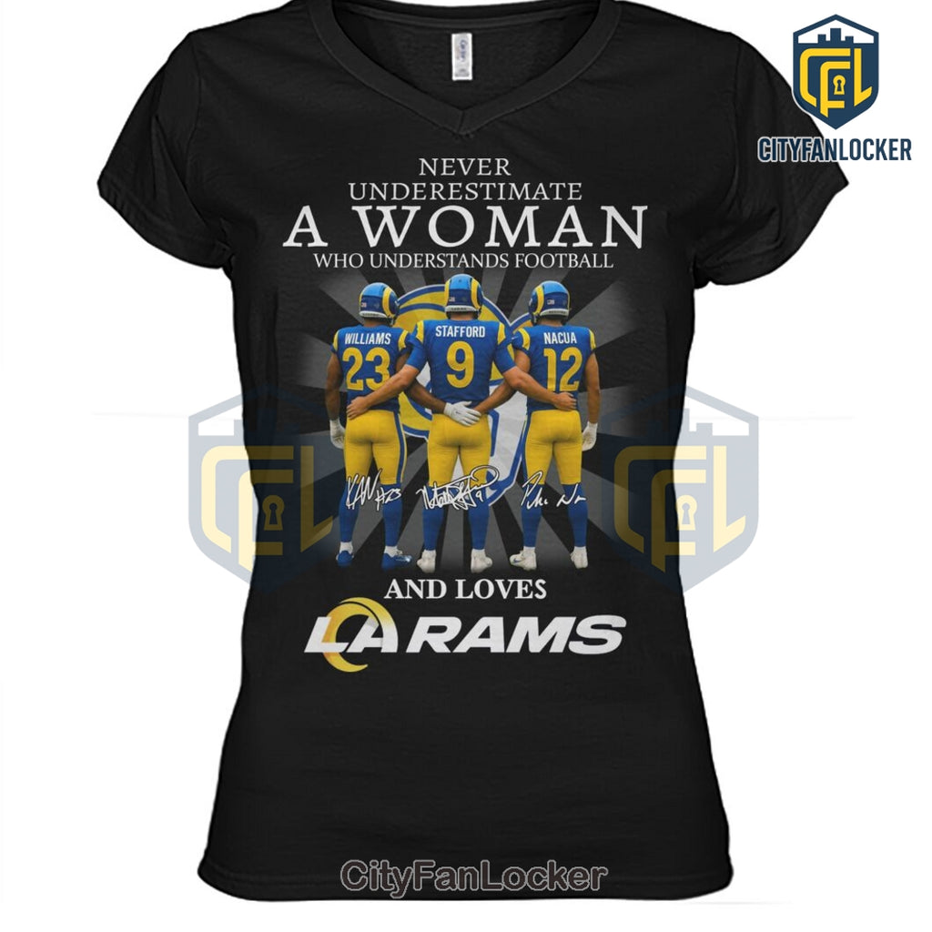 LA Rams Never Underestimate A Woman Graphic Tee T-Shirt