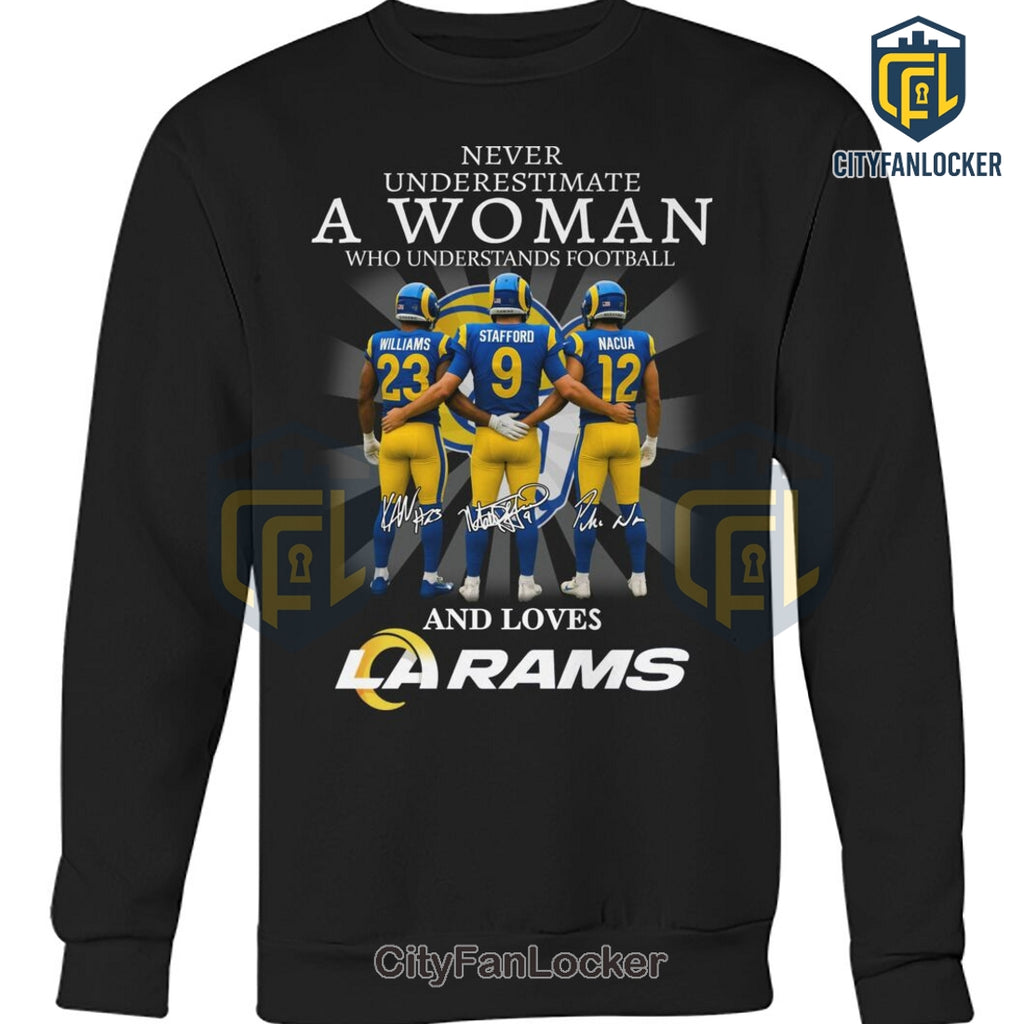 LA Rams Never Underestimate A Woman Graphic Tee T-Shirt