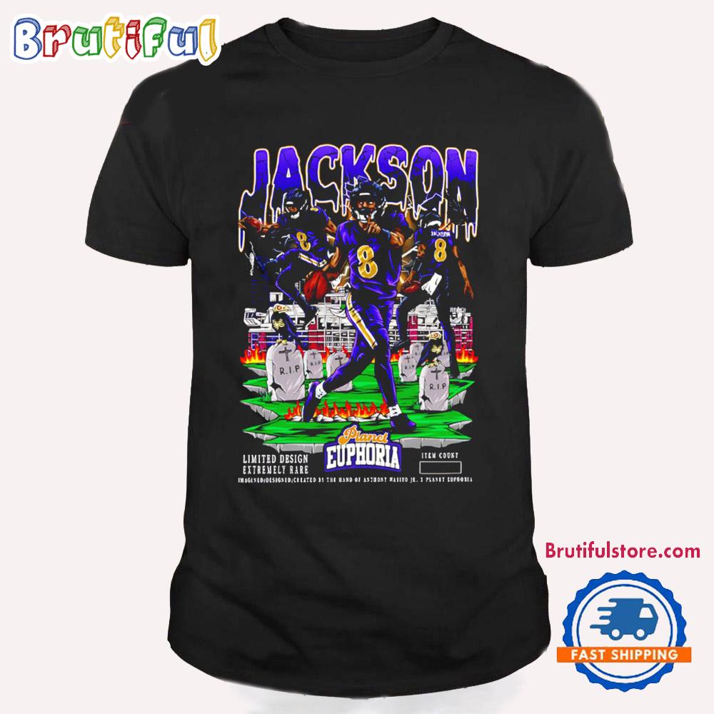 Lamar Jackson Baltimore Ravens Stadium Graphic T Shirt