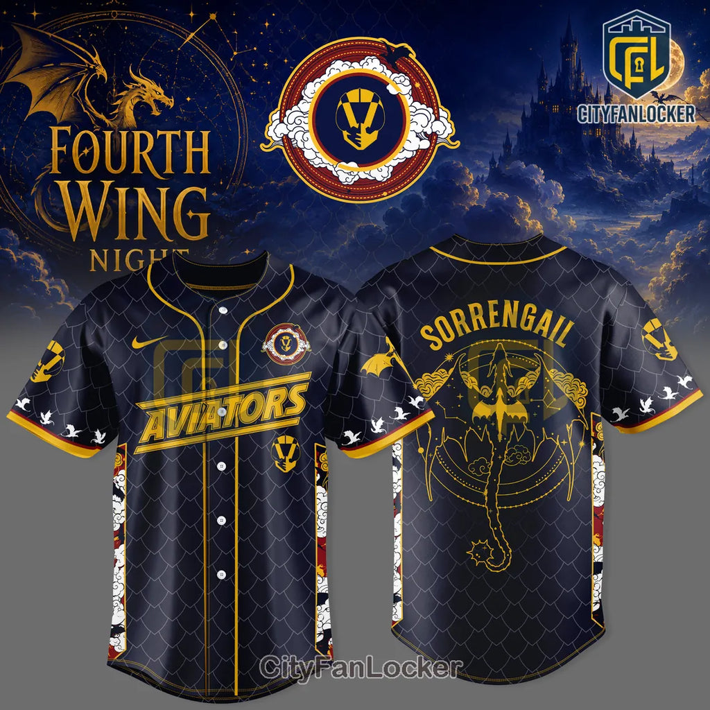 Las Vegas Aviators Fourth Wing Sorrengail Baseball Jersey