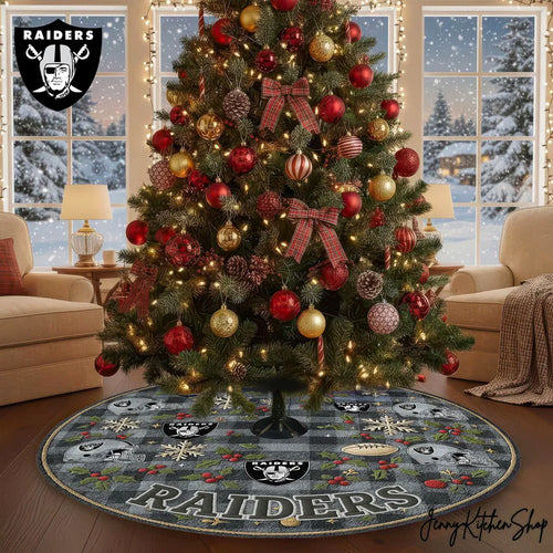 Las Vegas Raiders Christmas Tree Skirt