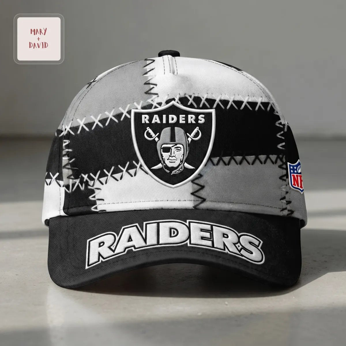 Las Vegas Raiders Premium Patchwork NFL Embroidered Snapback Cap