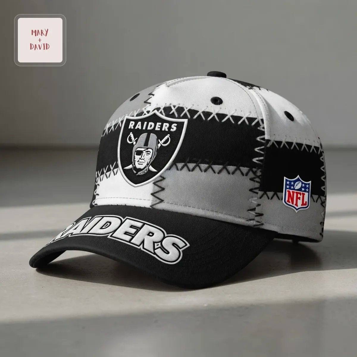 Las Vegas Raiders Premium Patchwork NFL Embroidered Snapback Cap