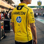 Lewis Hamilton Scuderia Ferrari 2026 Yellow Polo Shirt