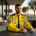 Lewis Hamilton Scuderia Ferrari Yellow Baseball Jacket 2026
