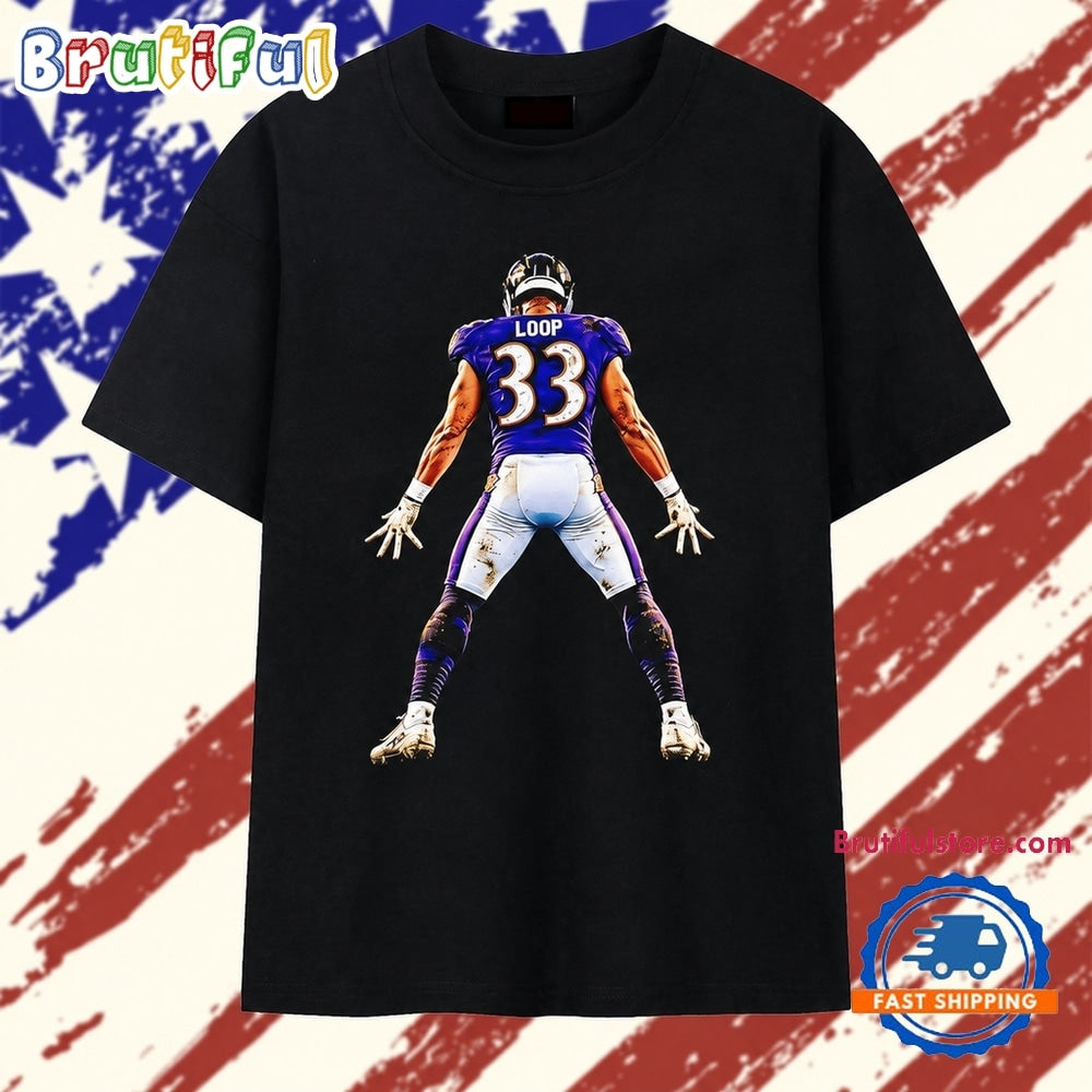 Loop 33 Baltimore Ravens Football Player T Shirt