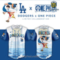 Los Angeles Dodgers x One Piece Luffy Special Edition Baseball Jersey