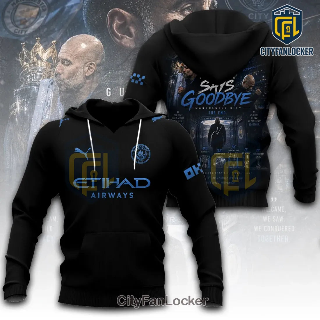 Manchester City x Pep Guardiola Farewell Pullover Hoodie