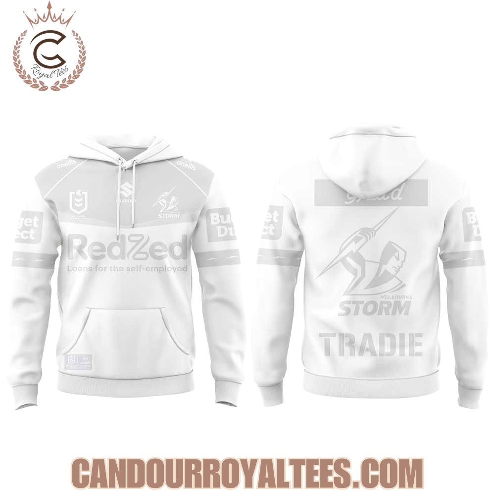 Melbourne Storm White out Hoodie