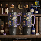 Meoky Halloween Pattern 40oz Stanley Tumbler