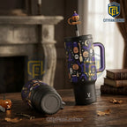 Meoky Halloween Pattern 40oz Stanley Tumbler