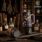 Meoky Halloween Pattern 40oz Stanley Tumbler