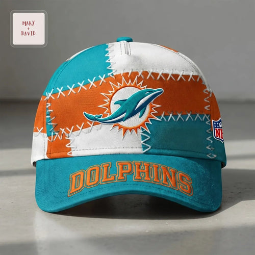 Miami Dolphins NFL Premium Patchwork Embroidered Snapback Cap