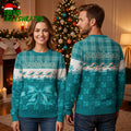 Miami Dolphins Plaid Bow Ugly Christmas Sweater