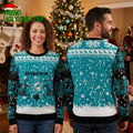 Miami Dolphins Reindeer Pattern Ugly Christmas Sweater Design