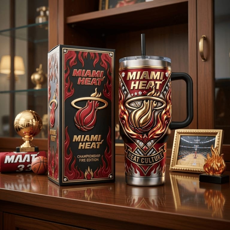 Miami Heat Championship Fire Edition Tumbler