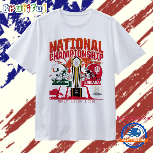 Miami Hurricanes vs Indiana Hoosiers 2026 National Championship Game Match Up T Shirt
