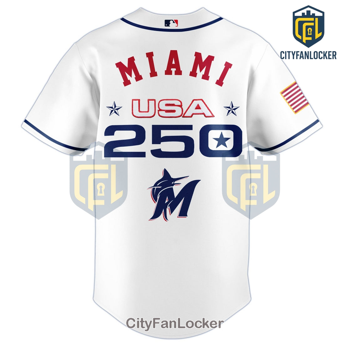 Miami Marlins 250th Anniversary USA Celebration Baseball Jersey