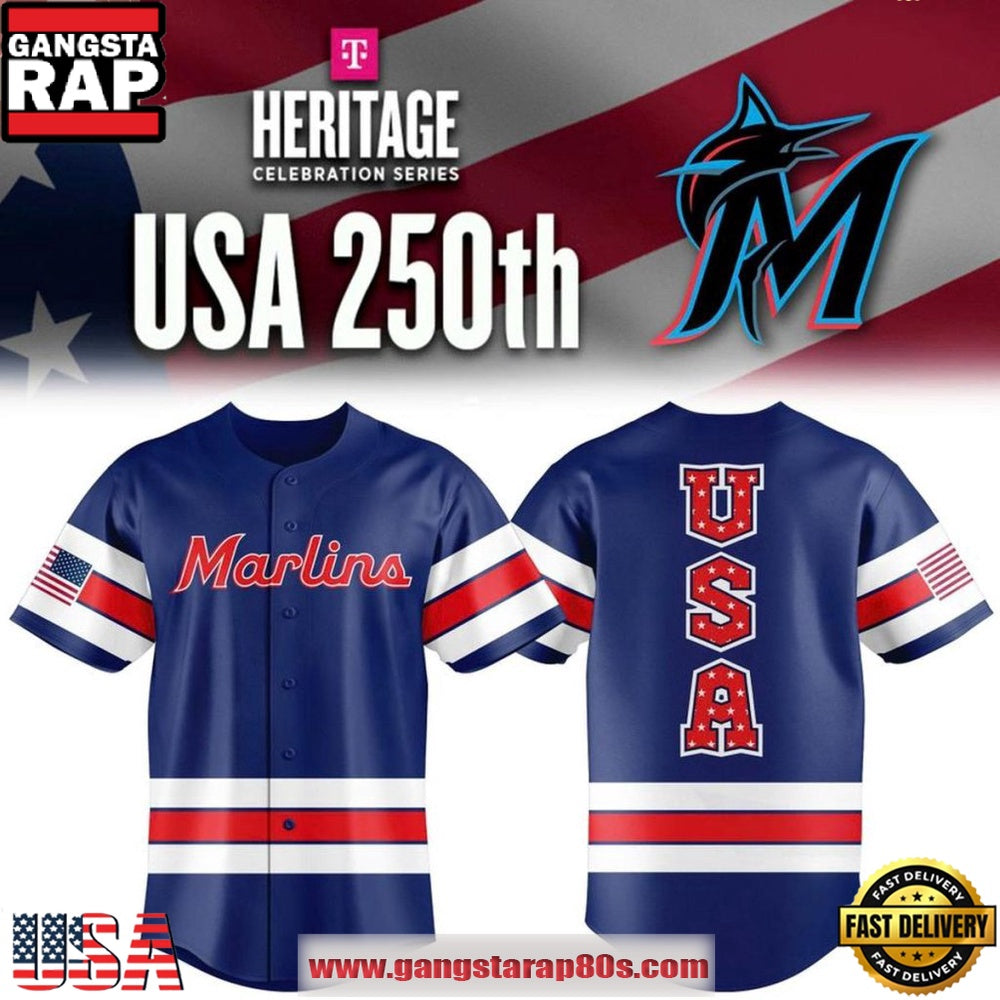 Miami Marlins Celebration 250th USA 2026 Baseball Jersey