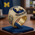 Michigan Wolverines 2026 NCAA Final Four Gold Diamond Commemorative Ring