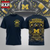 Michigan Wolverines 2026 NCAA Firefighter Built for the Fire 3D Shirt Hoodie T-Shirt