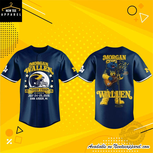 Michigan Wolverines Mascot 2026 Morgan Wallen Still The Problem Tour Baseball Jersey