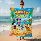 Mickey Mouse Summer Vibes For Kids Beach Towel