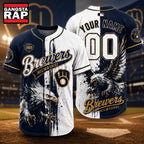 Milwaukee Brewers 2026 MLB Eagle America Personalized Baseball Jersey