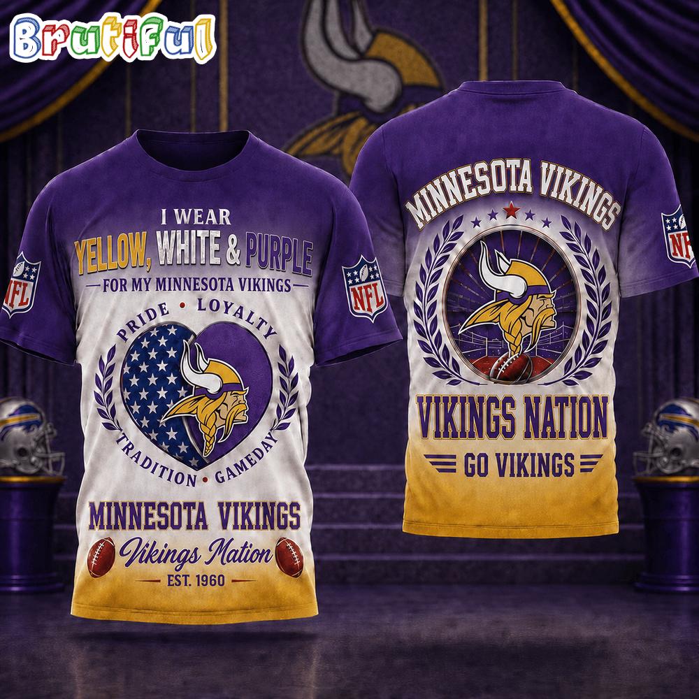 Minnesota Vikings NFL Pride Loyalty Tradition 3D Shirt