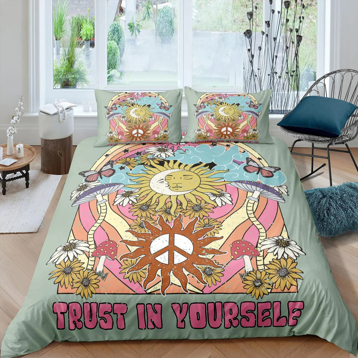 Hippie 4PCS Bedding Set - Expressive Color Bedding Collection