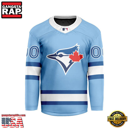 MLB Custom Toronto Blue Jays Special Hockey Jersey Shirt