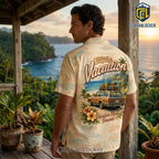 National Lampoon’s Vacation Wagon Cream Hawaiian Shirt