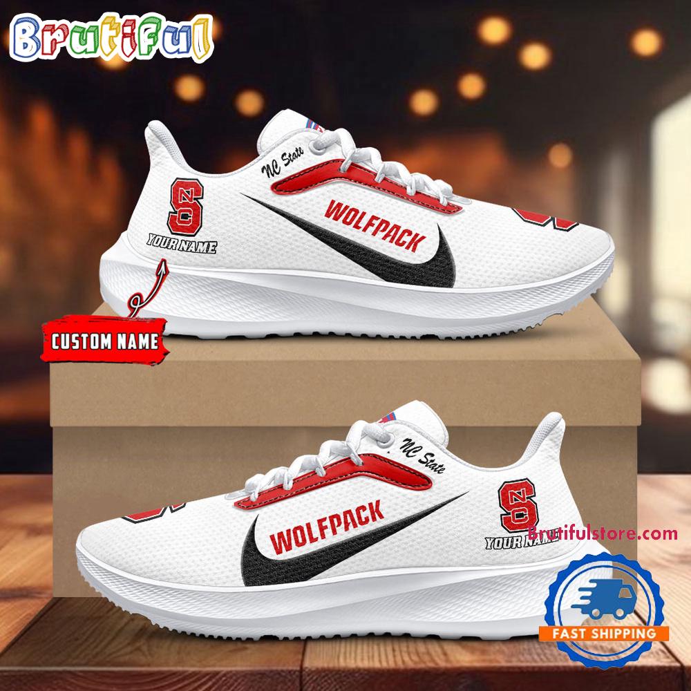 NC State Wolfpack Personalized Lightweight Patch Decor Running Shoes Sneaker