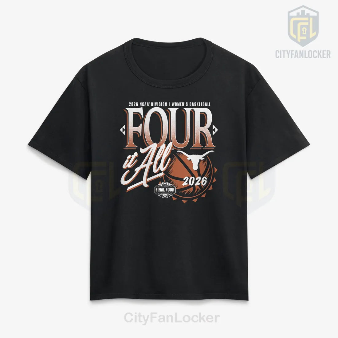 NCAA 2026 Women’s Basketball Final Four FOUR it All Graphic T-Shirt