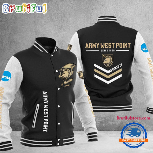 NCAA Army Black Knights Personalized Sporty Varsity Baseball Jacket
