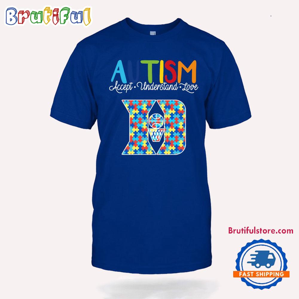 NCAA Duke Blue Devils Autism Accept Understand Love T-Shirt