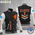 NCAA Illinois Fighting Illini Personalized Sporty Varsity Baseball Jacket