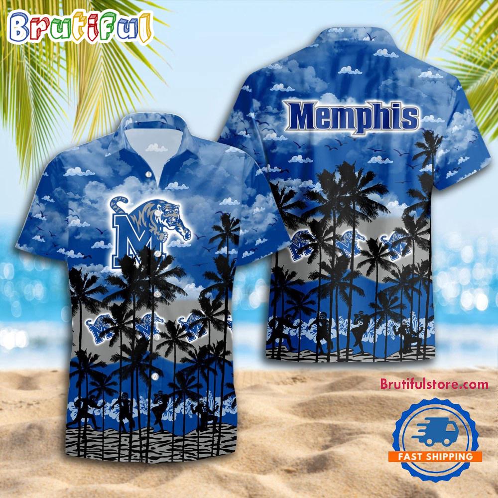 NCAA Memphis Tigers Palm Tree Hawaiian Shirt