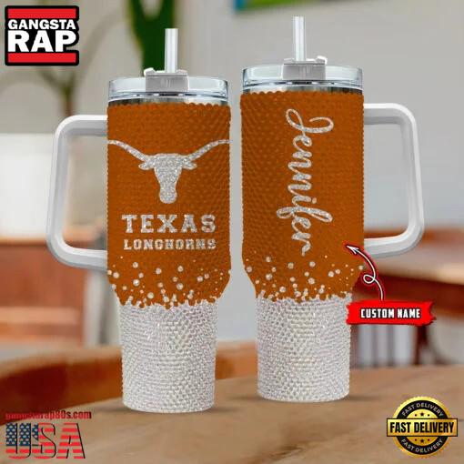 NCAA Texas Longhorns Custom Name Stanley Diamond Tumbler 40oz