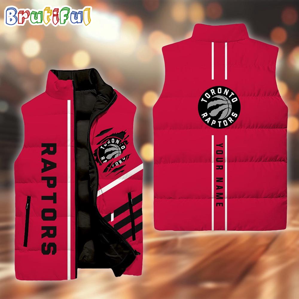 NCAA Toronto Raptors Sport Team Personalized Sleeveless Down Puffer Jacket