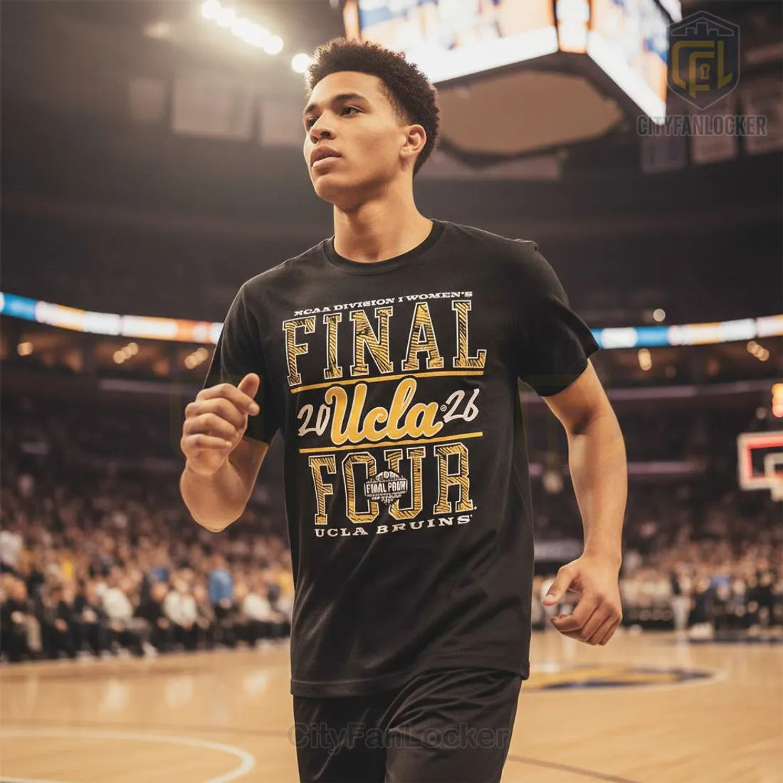 NCAA Women’s Final Four 2026 UCLA Bruins Commemorative Black T-Shirt