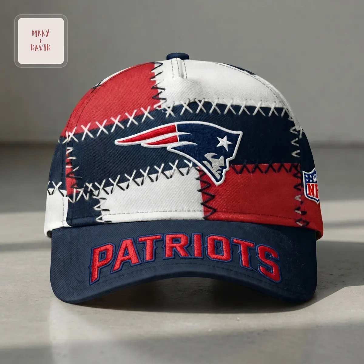 New England Patriots Premium Patchwork Embroidered Snapback Cap