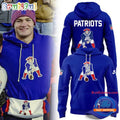 New England Patriots Throwback Historic Royal Pullover Hoodie Shirt