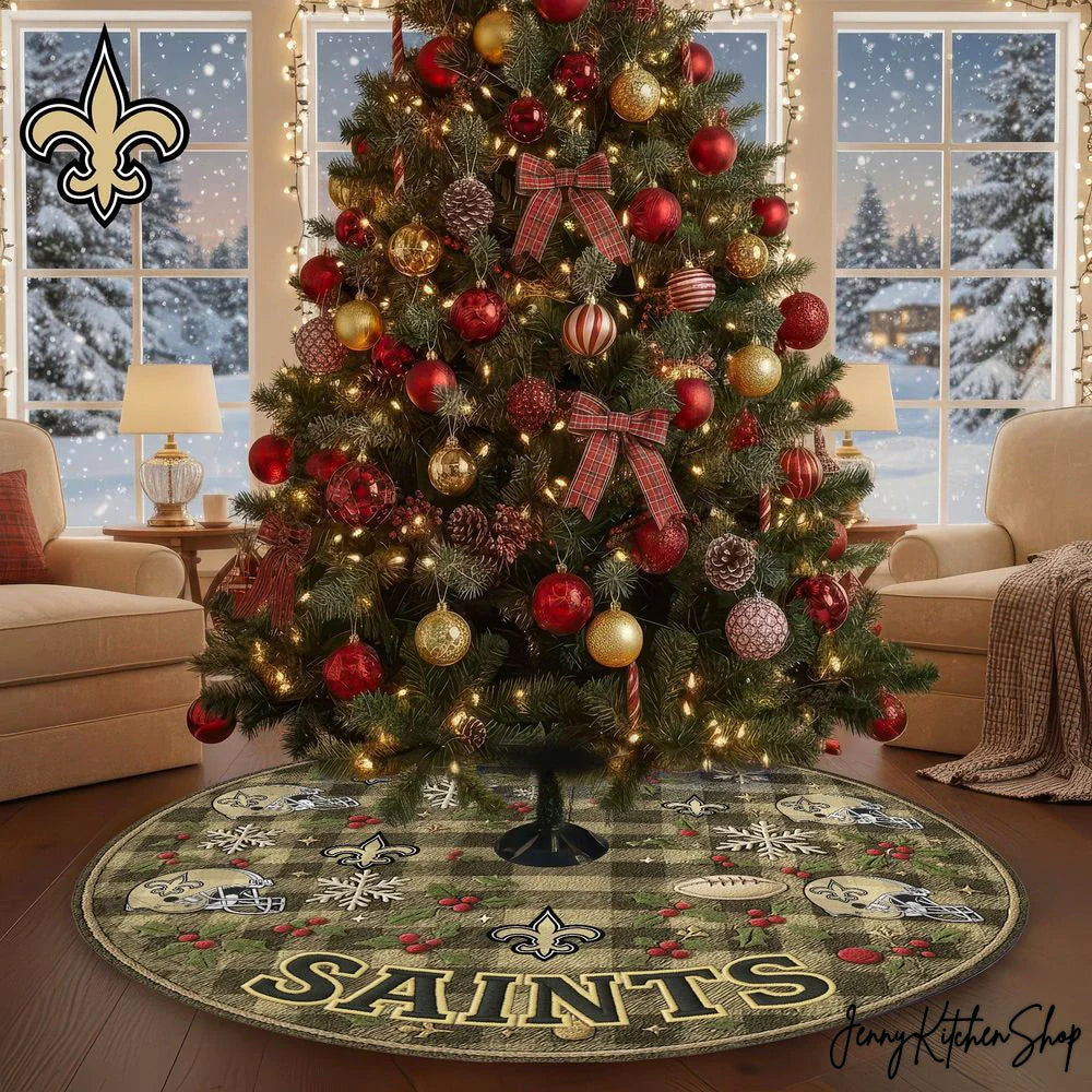 New Orleans Saints Christmas Tree Skirt